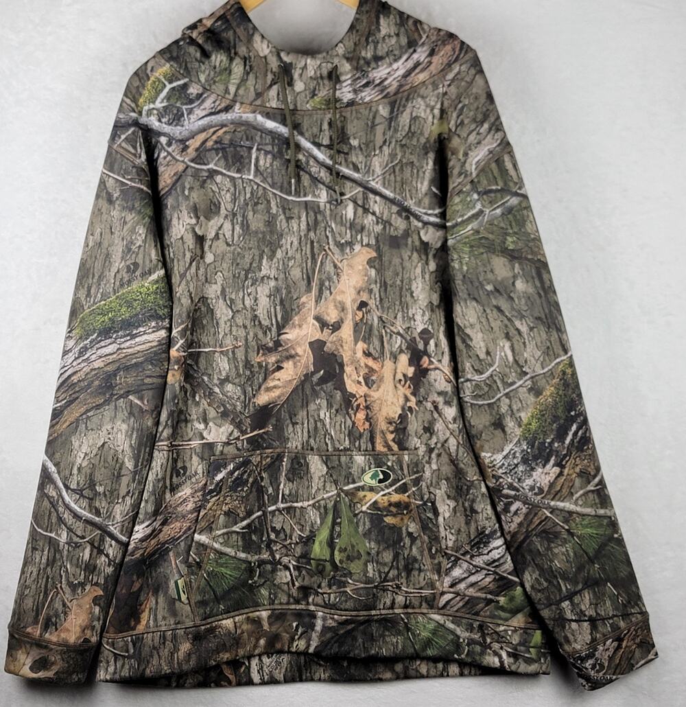 Men Sz 2X Camouflage Hoodie Sweatshirt Outdoors Street Hunting Casual Mossy Oak